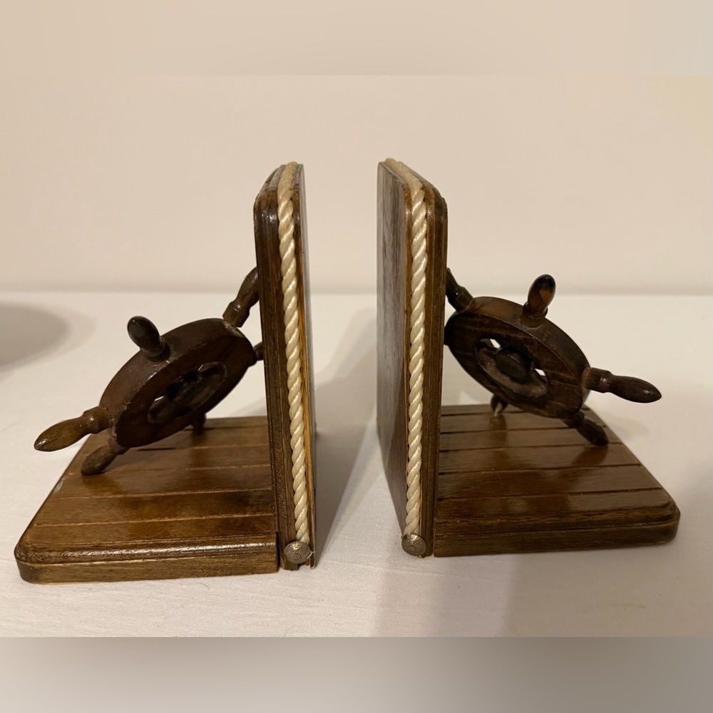 Nautical Wooden Bookends - Picture 2 of 3